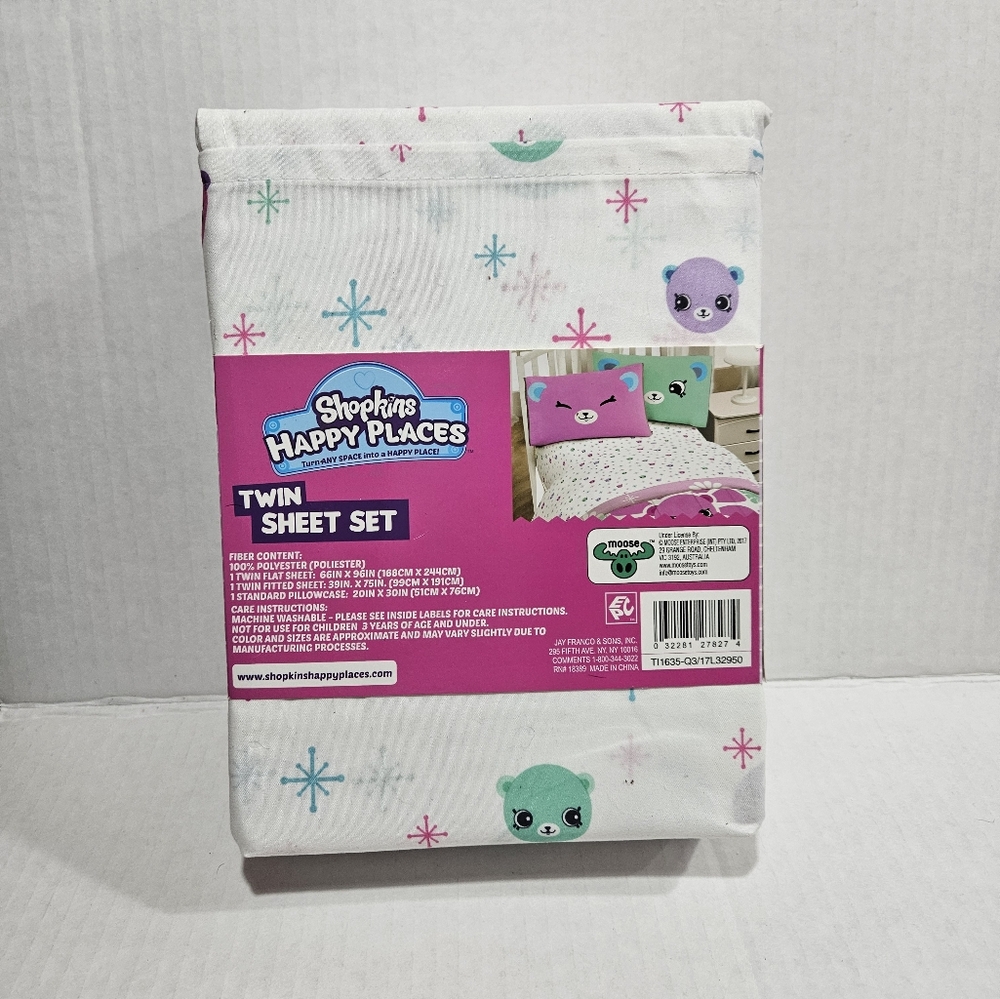 Shopkins Happy Places Twin Sheet Set - Picture 2 of 2